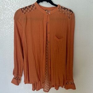 Free People Crochet Blouse